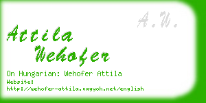 attila wehofer business card